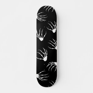 Skateboard Manos de esqueleto - Negro