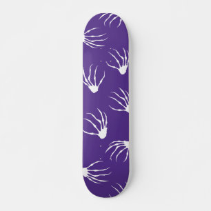 Skateboard Manos de esqueleto - Púrpura