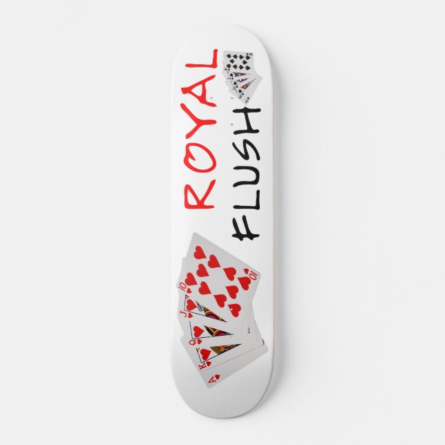 Skateboard Manos de Póquer - Flush Real (Anverso)