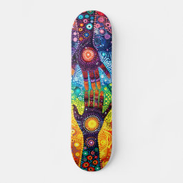 Skateboard Manos místicas - Estilo aborigen - Cubierta para s