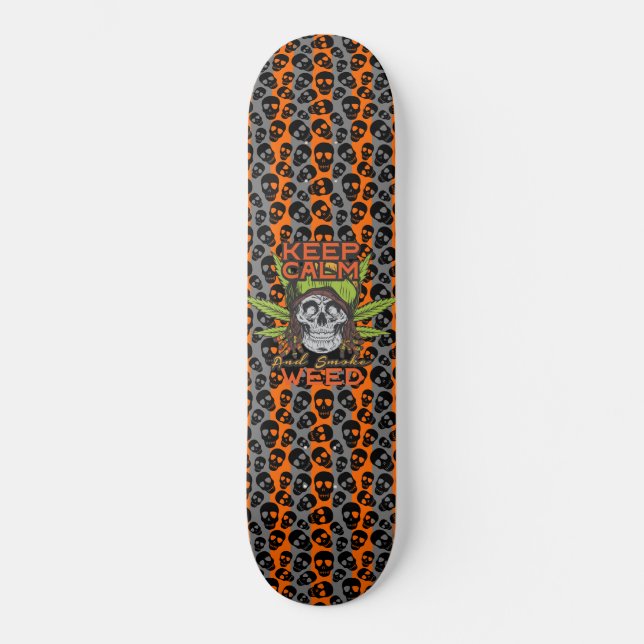 Skateboard Mantén La Calle Y Humedezca Rastafarian Skull (Anverso)
