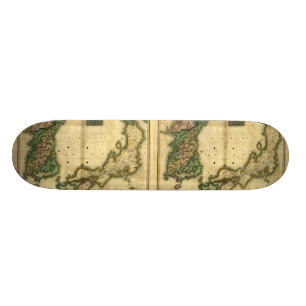 Skateboard Mapa 1815 de Corea y de Japón