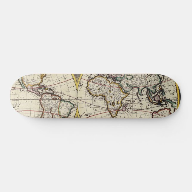 Skateboard Mapa antiguo inspirado (4) (Horz)