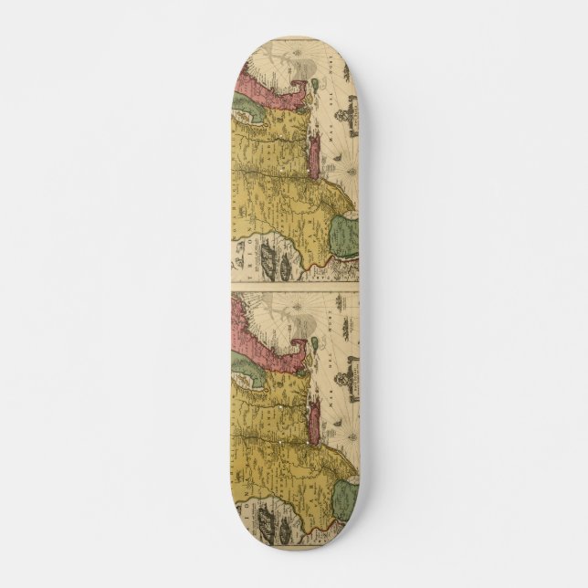 Skateboard Mapa de 1685 - Nueva Bélgica, El Nuevo Mundo, Nuev (Anverso )