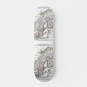 Skateboard Mapa de 1806 - La Ante en le Danemarck