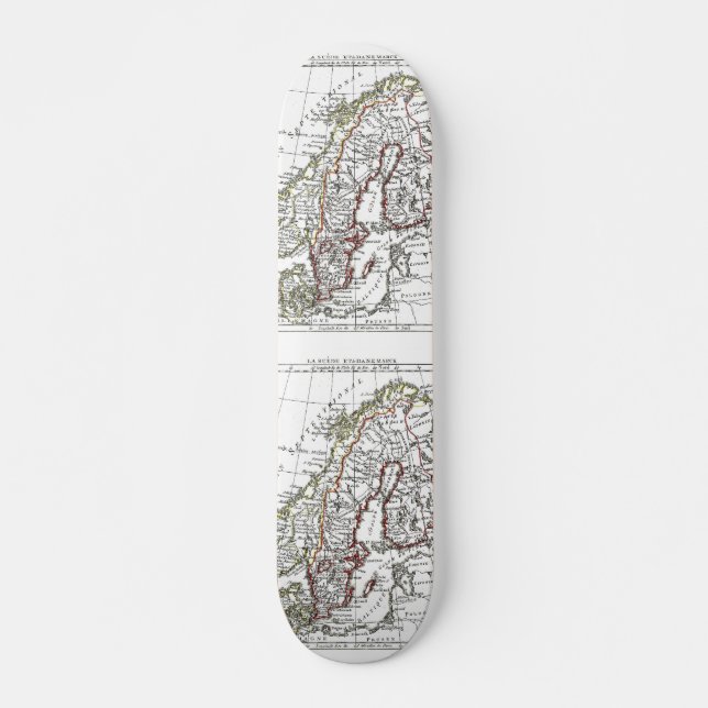 Skateboard Mapa de 1806 - La Ante en le Danemarck (Anverso )