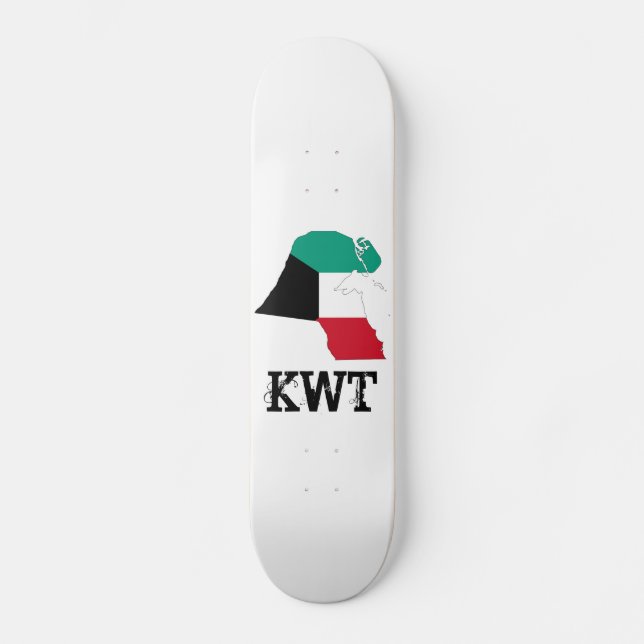 Skateboard Mapa de bandera de Kuwait (Anverso)