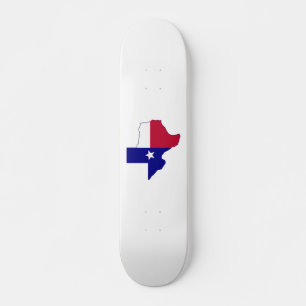 Skateboard Mapa de bandera de Texas