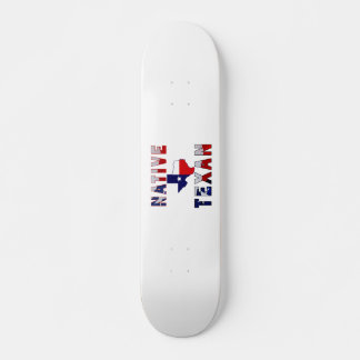 Skateboard Mapa de bandera texana nativa