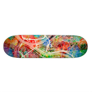 Skateboard Mapa de calle de Pittsburgh Pennsylvania