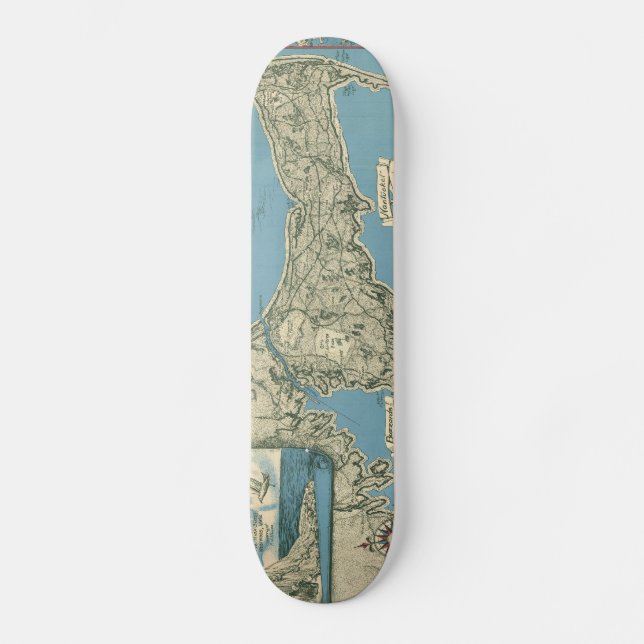Skateboard Mapa de época de Cape Cod (1945) (Anverso)