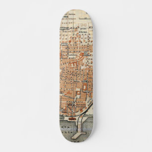 Skateboard Mapa de época de Catania Italia (1905)