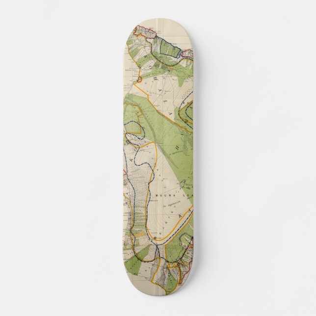 Skateboard Mapa de época de la isla de Hawaii (1906) (Anverso)