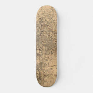 Skateboard Mapa de época de la zona de Washington DC (1865)