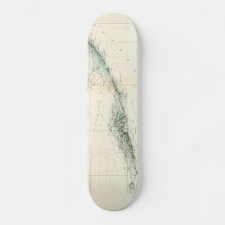Skateboard Mapa de época de las llaves de Florida (1859)