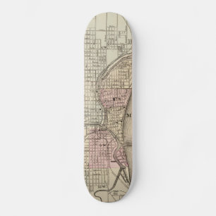 Skateboard Mapa de época de Milwaukee (1880)