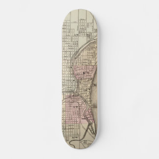 Skateboard Mapa de época de Milwaukee (1880)