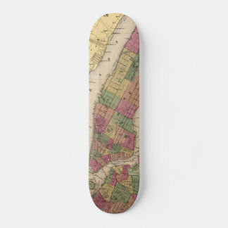 Skateboard Mapa de época de Nueva York y Brooklyn (1868)