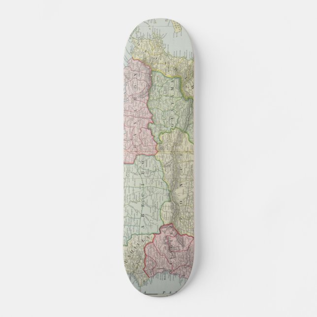 Skateboard Mapa de época de Puerto Rico (1901) (Anverso)