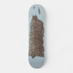 Skateboard Mapa de época de Puerto Rico (1952)
