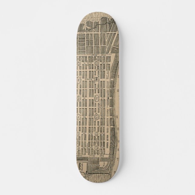 Skateboard Mapa de la época de Savannah Georgia (1818) (Anverso )