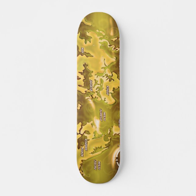 Skateboard Mapa de la Tierra inundada (Anverso )