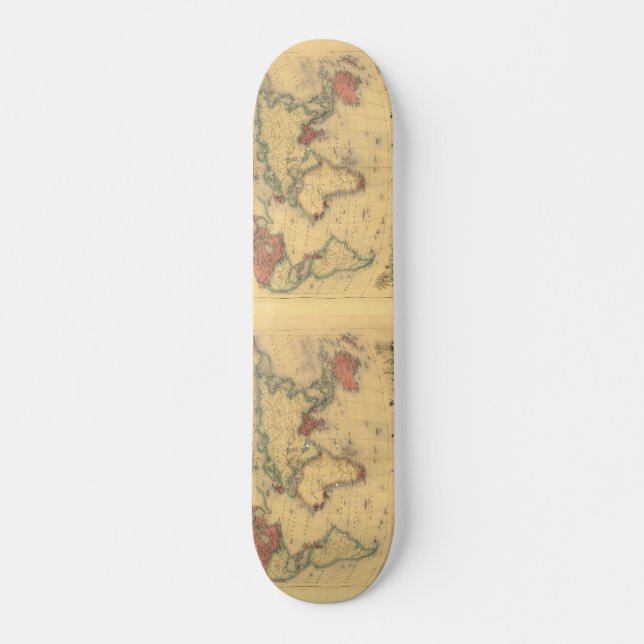 Skateboard mapa de los 1850's del Imperio británico en el (Anverso )