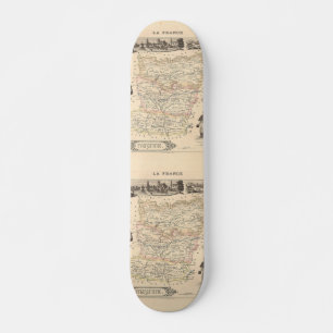 Skateboard Mapa de Mayenne, Francia, 1858