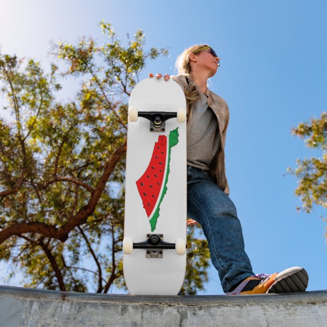 Skateboard Mapa de Palestina sandía símbolo de la libertad (Exterior 1)