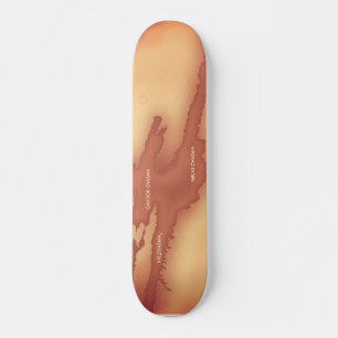 Skateboard Mapa de Valles marineris Mars