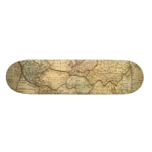 Skateboard Mapa del mundo en la proyección de Mercators