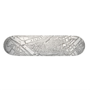 Skateboard Mapa del vintage de Pittsburgh (1885)