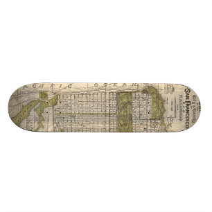 Skateboard Mapa del vintage de San Francisco (1932)