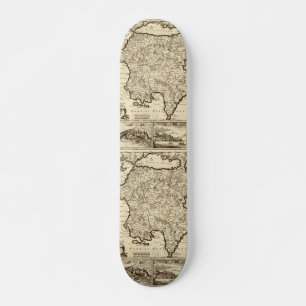 Skateboard Mapa griego-peloponeso griego de 1688