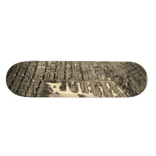 Skateboard Mapa ilustrado del vintage de Baltimore (1912)