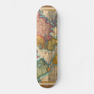 Skateboard Mapa Mundial 1780 Planisferio Antiguo de Bonne