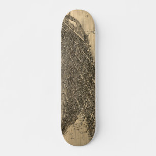 Skateboard Mapa pictórico vintage de Key West FL (1884)
