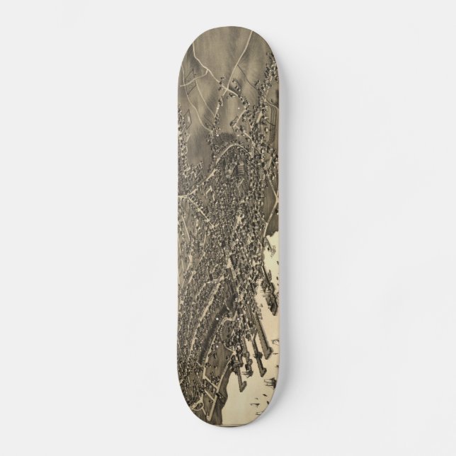 Skateboard Mapa pictórico vintage de Nantucket (1881) (Anverso)