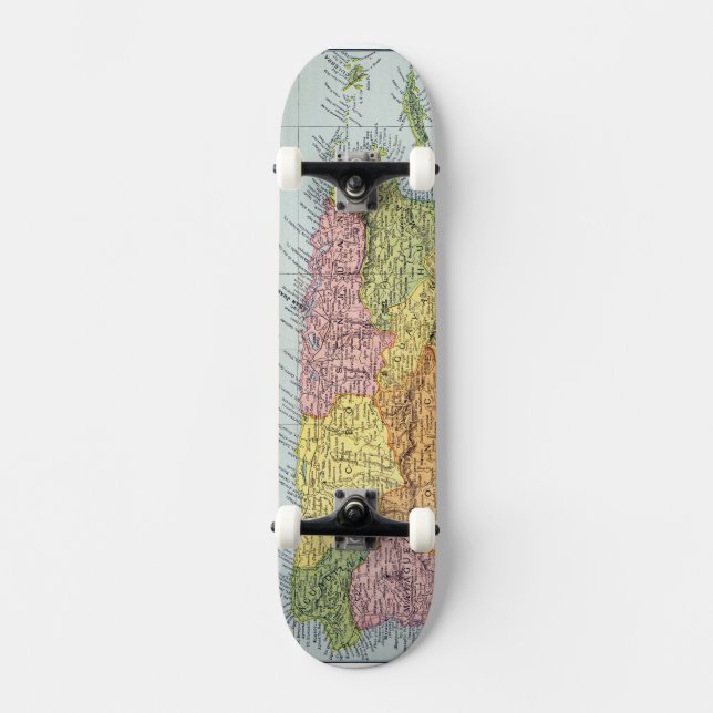 SKATEBOARD MAPA: PUERTO RICO, 1900 (Anverso)