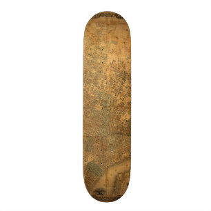 Skateboard Mapa viejo de New York City en 1852