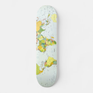 Skateboard mapamundi+mapa+globo+país+atlas