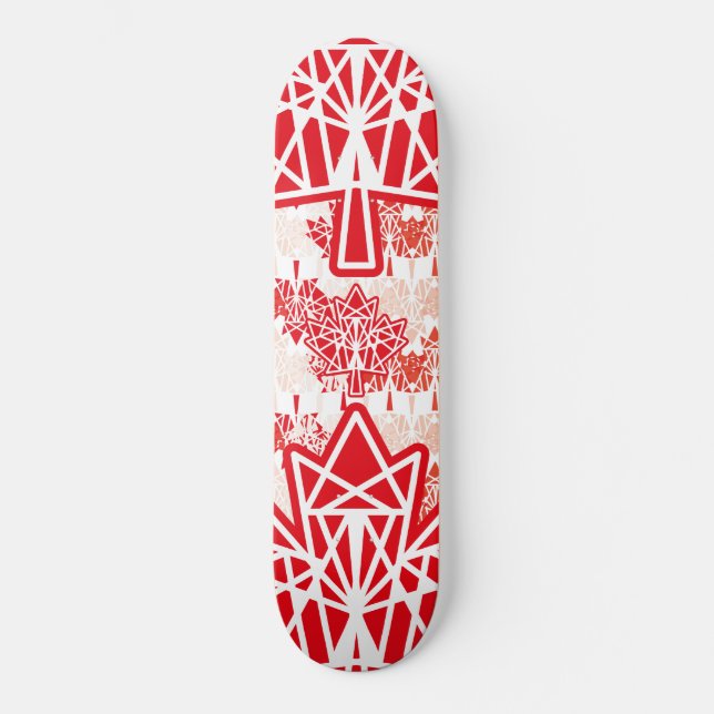 SKATEBOARD MAPLE MADE WITH TRIANGLES CANADA FLAG BY MASANSER (Anverso)