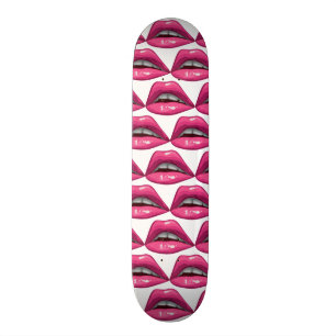 Skateboard Maquillaje de los labios del rosa del arte pop