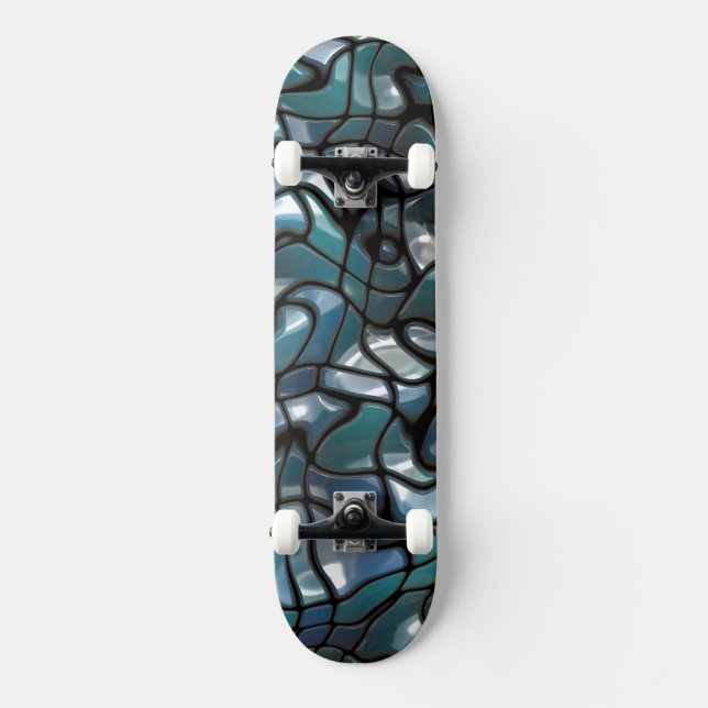 Skateboard Mar de Jigsaw Mosaic (Anverso)