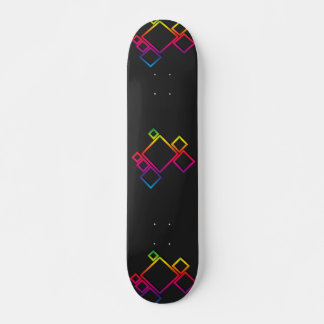 Skateboard Maravillosas y coloridas plazas en negro Nº 1