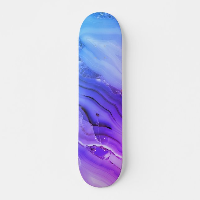 Skateboard Marble púrpura exótico (Anverso )