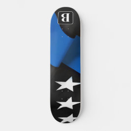 Skateboard Marca de policía personalizada Línea Azul delgada 