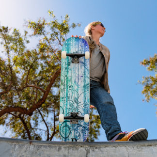 Skateboard Marca Floral Grunge Dd