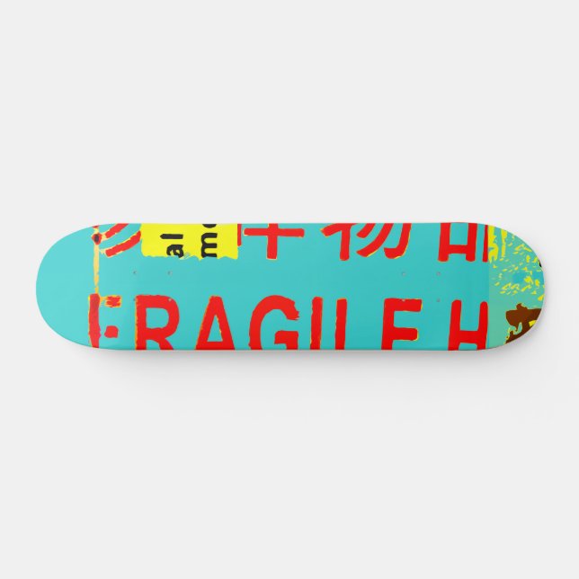 Skateboard Marcas FRÁGILES - Paquete con pelado roto (Horz)