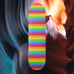 Skateboard Marcha del Orgullo: Bandera Arcoiris Horizontal